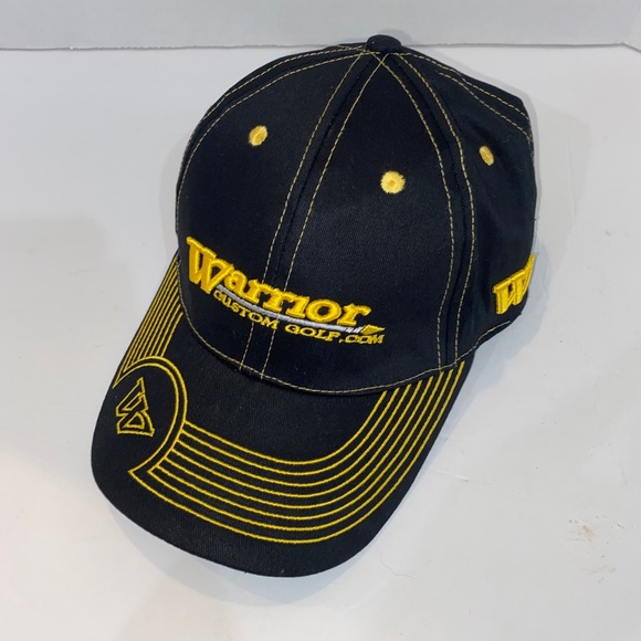 Warrior Custom Golf Other - Men’s Warrior Custom Golf Baseball Cap Hat o/s adjustable Black & Yellow